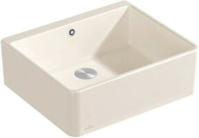 Villeroy & Boch Spülstein Einzelbecken CeramicPlus in Beige mit Ablaufgarnitur und Exzenter, Breite: 60 cm - Bild 1