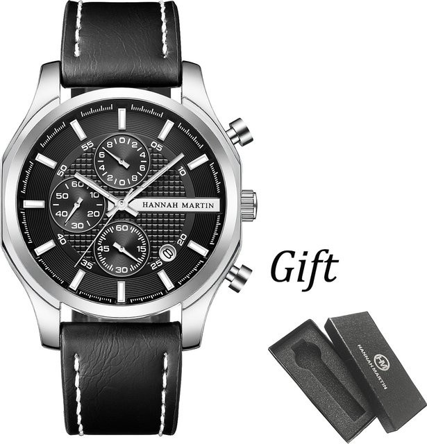 VA VA VOOM Armbanduhr Quarz, Leder, Schwarz, 44 mm, Herren - Bild 1