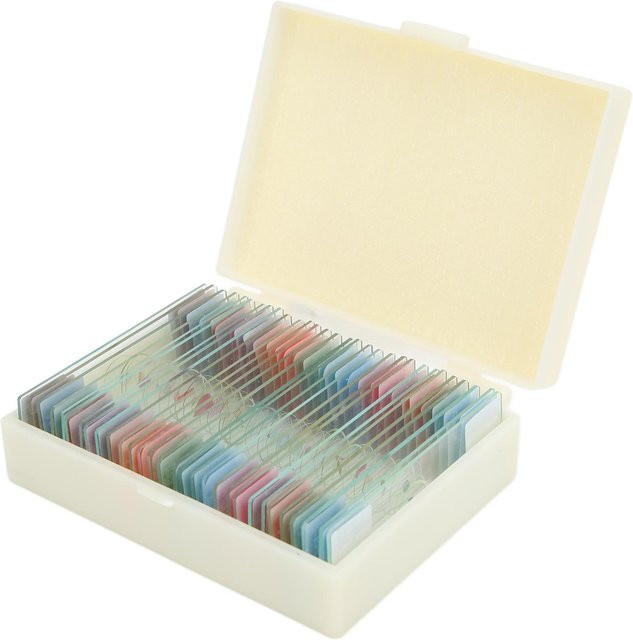Painter Mikroskop-Objektträger Set aus Glas mit Aufbewahrungsbox, 30 Stück, Transparent, Beige - Bild 1
