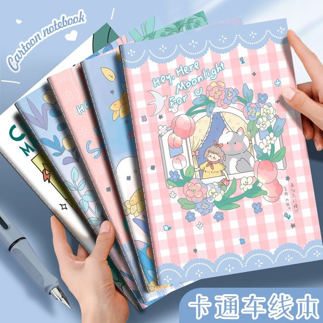 A5 Retro Notebook mit Cartoon Auto Motiv, liniertes Softcover Skizzenbuch für Studenten, Mehrfarbig - Bild 1