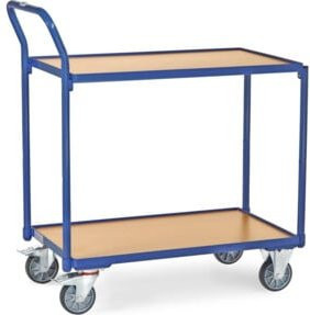 Fetra Tischwagen 2740 mit 2 Etagen, Tragkraft 300 kg, Farbe Brillantblau, B: 50 cm, T: 85 cm - Bild 1