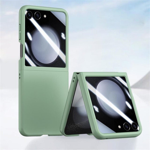 Samsung Galaxy Z Flip 6 Hülle mit Displayschutz, Ultra Schlank, Matt, Stoßfest, Farbe: Green - Bild 1