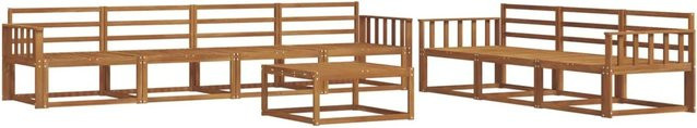 vidaXL Outdoor-Sofagarnitur 8-teilig aus Akazie Massivholz in Braun mit UV-beständigen Polstern - Bild 1