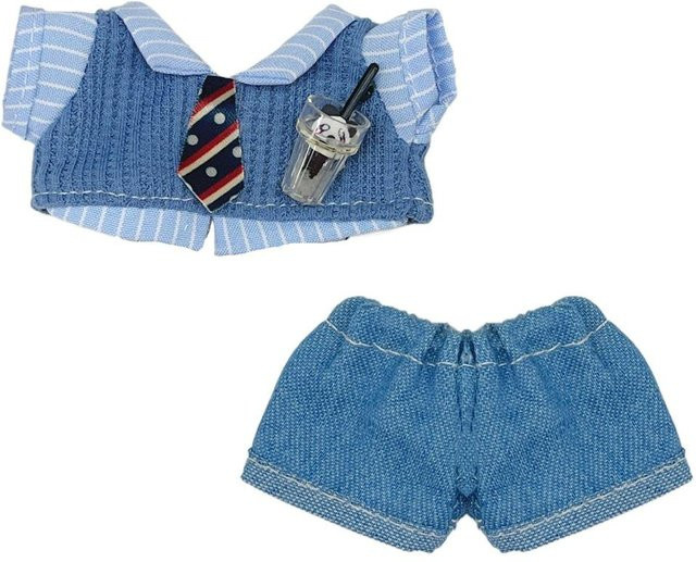 Linyi toy Pullover-Weste Schuluniform, Kleidung für Baumwollpuppe, blau, 1-teiliges Set, ab 3 Jahren - Bild 1
