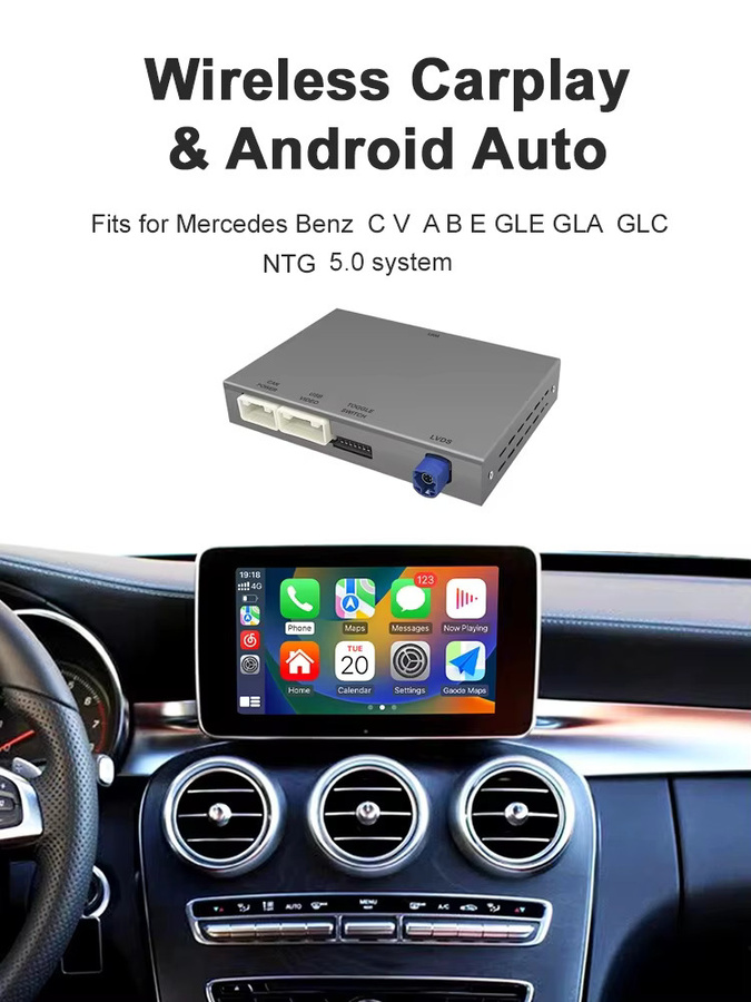 REEIIO Kabelloses CarPlay und Android Auto Interface für Mercedes Benz S-Klasse W222 NTG5.0 (2014-2018) mit Mirror Link und AirPlay - Bild 5