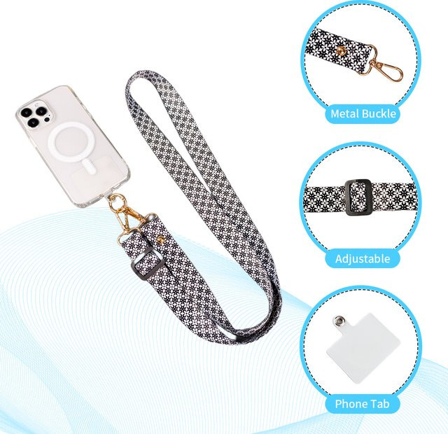 SZBRYTMAX Universal Crossbody Handy Lanyard in Rot mit verstellbarem Telefon Strap als Anti-Verlust Schnur für dein Smartphone - Bild 1