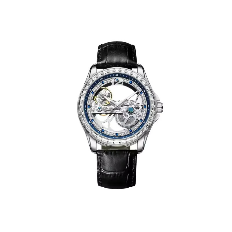 CAROTIF Armbanduhr, Automatik, Leder, Silber, Herren - Bild 7
