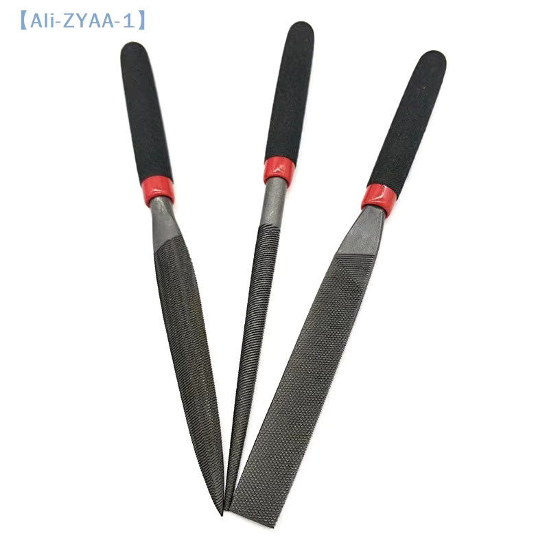 ZYAA-1 3-teiliges Stahlfeilen-Set mit flachen Nadelfeilen für Stein, Glas, Metall, Schnitzerei und Holzbearbeitung - Bild 3