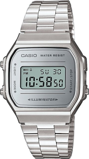 Casio Digitaluhr, Quarz, Edelstahl, Silber, 36 mm, Unisex - Bild 1