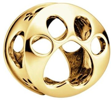 Charm-Perlen-Komponenten Katze & Hund Pfotenabdruck, Kupfer, Gold, Damen - Bild 1