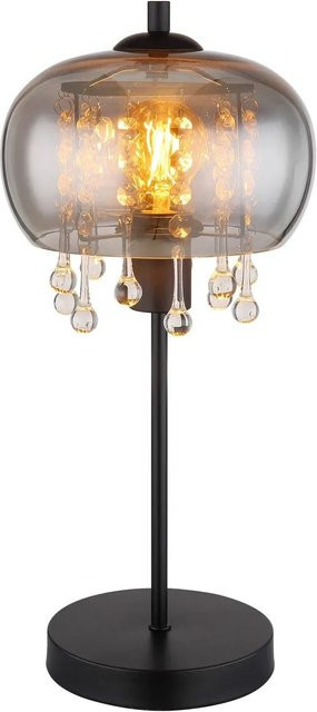 Globo Tischleuchte Corry LED Schwarz/Transparent Ø 21 cm - Bild 1