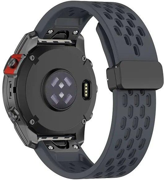 Quickfit Uhrenarmband Silikon, dunkelgrau, Unisex - Bild 1