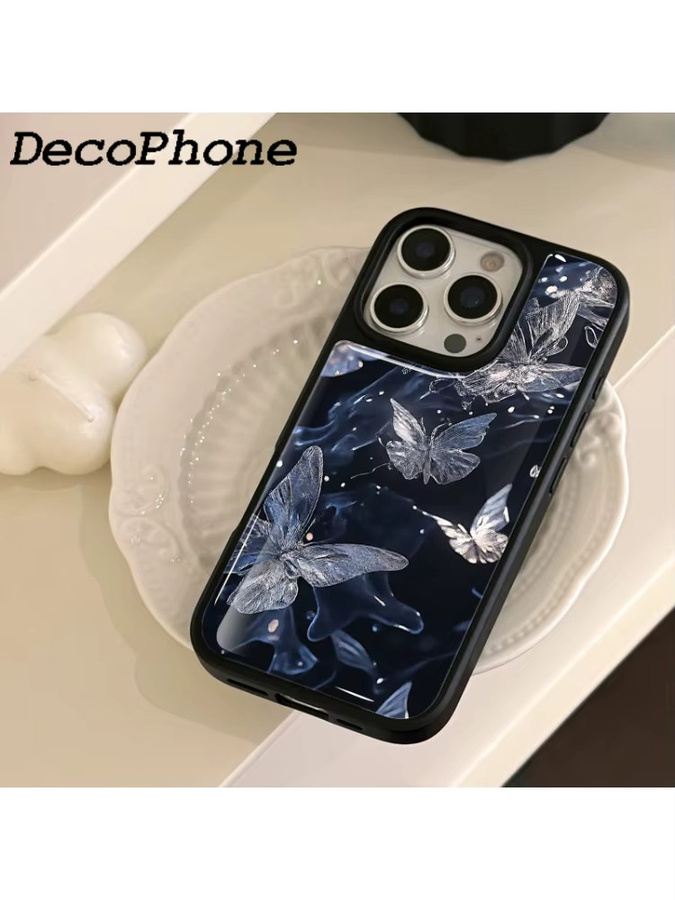 DecoPhone Sturzresistente iPhone Handyhülle mit galvanisiertem Schmetterlings-Epoxy-Design für iPhone 11 bis iPhone 16 Pro Max AIR PLUS - Bild 5