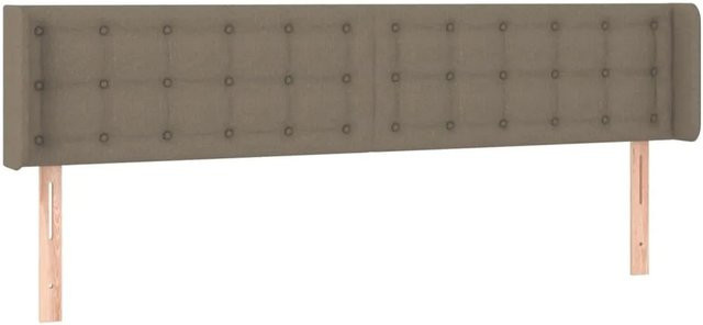 vidaXL LED Kopfteil in Taupe mit USB-Ladeanschluss und integrierter Beleuchtung, Breite: 183 cm, Tiefe: 16 cm, Höhe: 78 bis 88 cm - Bild 1