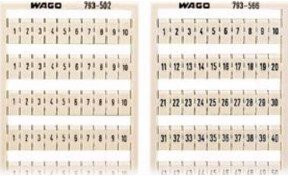 WAGO WMB-Bezeichnungssystem W: 31-40 Markierung aus Kunststoff in Weiß (10er Pack) 793-505 - Bild 1
