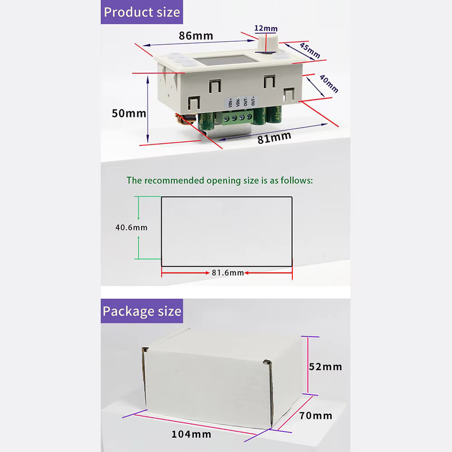 Aideepen SK120S Buck Boost Converter 120W CNC CC CV MPPT Solar Lademodul DC einstellbar - Bild 5