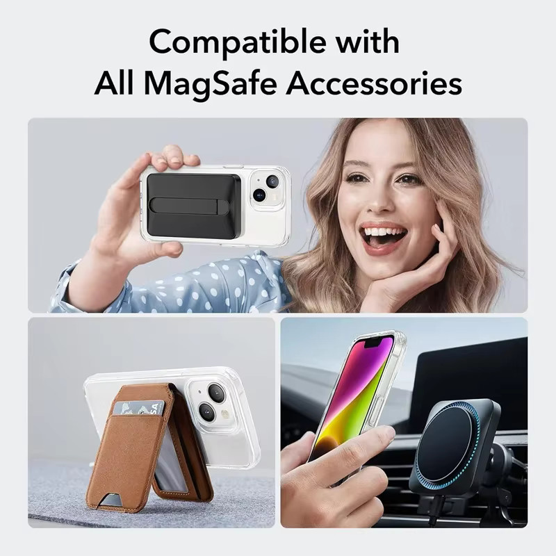 EIENACOCO Magnetische transparente Handyhülle mit MagSafe für iPhone 11 bis iPhone 17 Pro Max kompatibel - Bild 4
