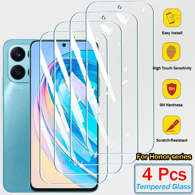 2/4er Set Gehärtetes Schutzglas für Huawei Honor 90 70 Lite X8b X7b X6b X9 X8 X7 X6b X8A X7A X6A in Transparent - Bild 1