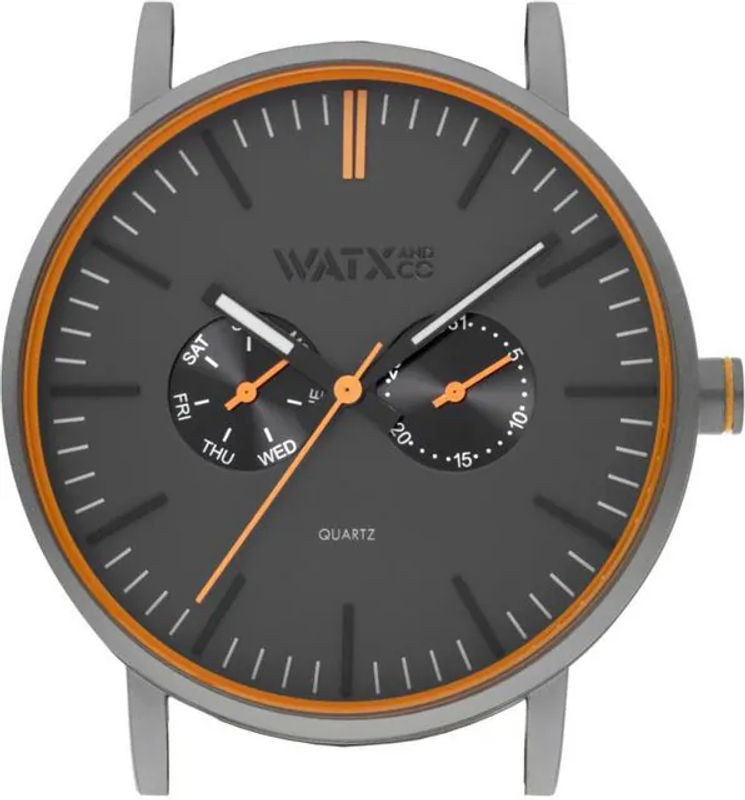 Watxandco Unisex Analog Armbanduhr Wxca2731 in Schwarz und Grau mit Quarzwerk und rundem Metallgehäuse - Bild 1