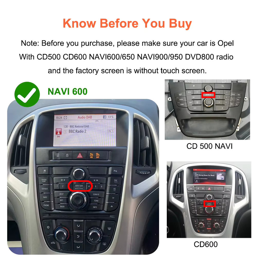Bonroad Wireless Carplay und Android Auto Modul für Opel CD600 NAVI900/950 in Schwarz - Bild 2