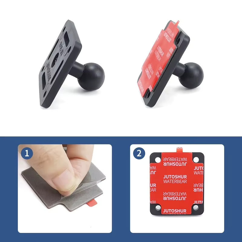 Sticky Base Aad Schraubbefestigung mit 17 mm Kugelhalterung und quadratischem Montagesockel in Schwarz für Telefon-GPS-Halterungen und Garmin Zumo oder TomTom - Bild 3