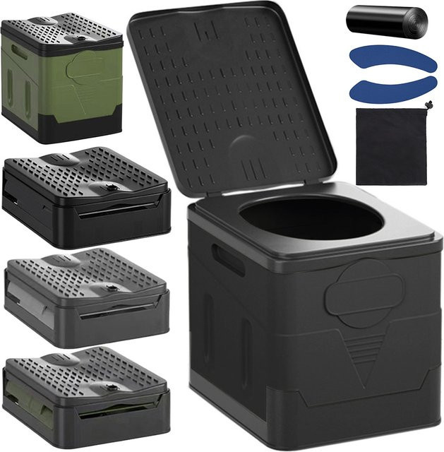 Tragbare Klapptoilette für Outdoor, Camping und Reisen für Erwachsene und Kinder - Bild 1