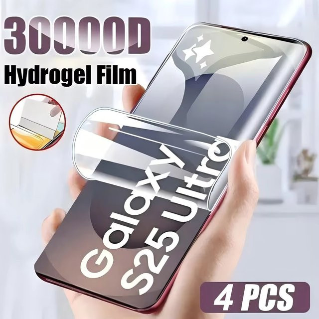 Hydrogel Display Schutzfolie für Samsung Galaxy S24 Ultra S25 Plus S23 S25 FE S21 S20 FE A55 A05 A53 A35 S22 Plus, Transparent, Vollabdeckung - Bild 1