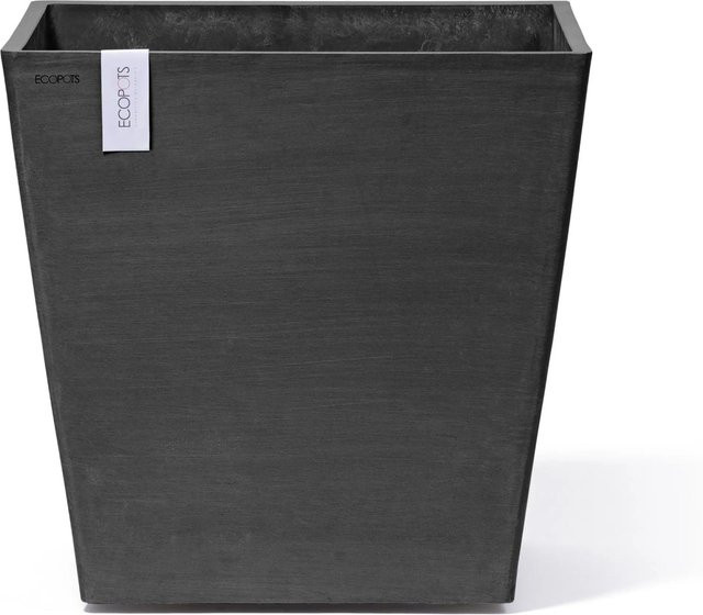 Ecopots Pflanzkübel Rotterdam mit Rollen Dunkelgrau H x B x T: 49,7 x 50 x 50 cm - Bild 1