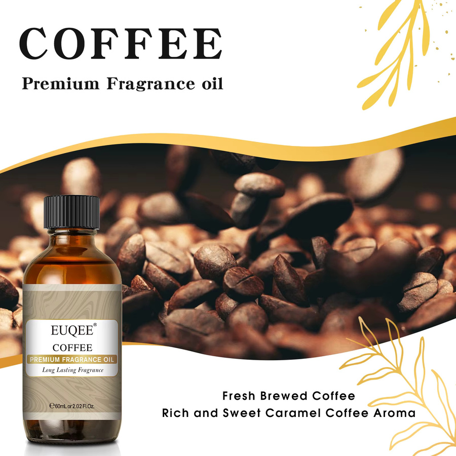 EUQEE Herren-Duftöl für Reed-Diffusor und Auto-Diffusion, Aroma: Leder, Kaffee, Bambus und Teak Bay Rum, 60 ml, Braun - Bild 2