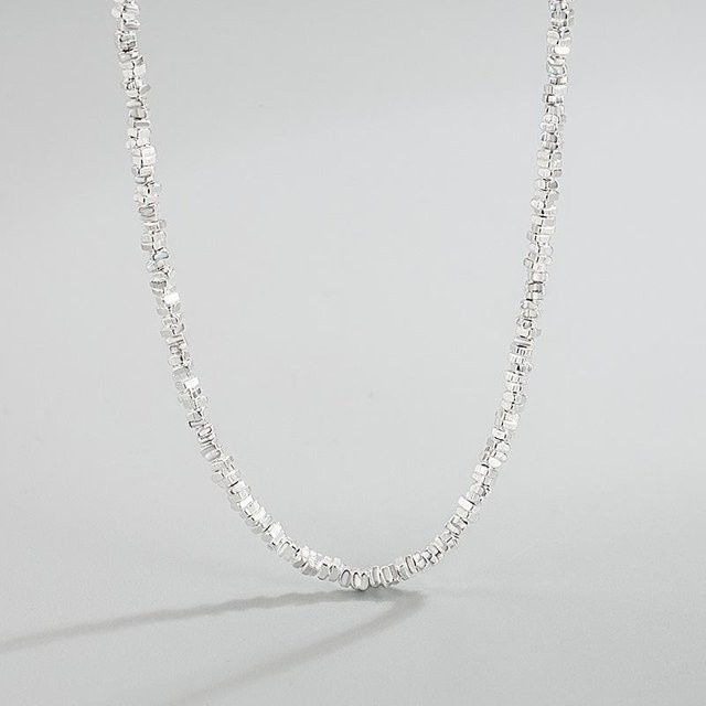 POMOiii Halskette 925 Silber, grau, Damen - Bild 1