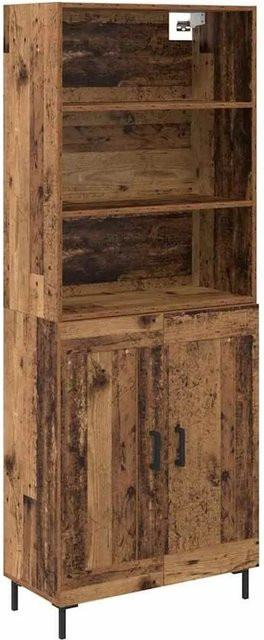 vidaXL Highboard Altholz Braun mit Schwenktüren und Regalböden B/T/H: 69,5 x 34 x 180 cm - Bild 1
