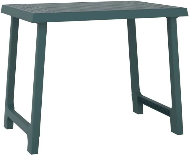 vidaXL Campingtisch in Grün mit Holzoptik aus Polypropylen, B/T/H: 79 x 56 x 64 cm - Bild 1