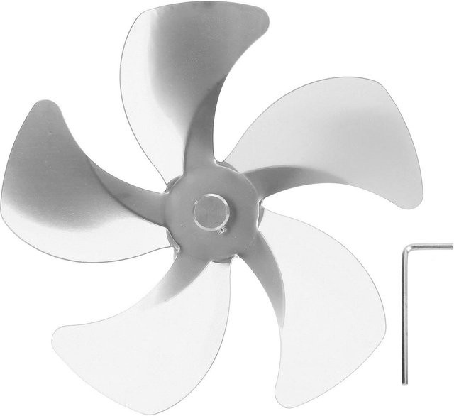 OutsideWorld Ofenventilatorflügel Ersatz aus Aluminiumlegierung mit 5 Flügeln in Silber zur Verbesserung der Warmluftzirkulation für deinen Kamin - Bild 1