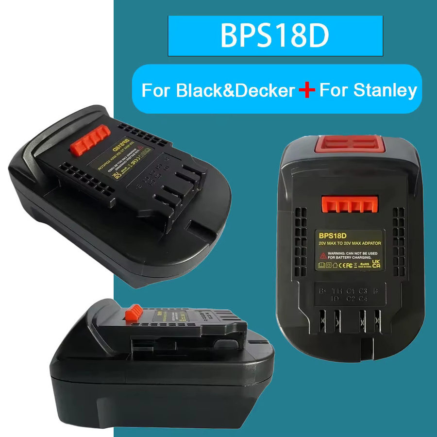 Black+Decker BPS18D Akku-Adapter zur Umwandlung von Black & Decker Stanley 18 V Li-Ionen-Akkus für Dewalt 18 V/20 V Elektrowerkzeuge - Bild 5