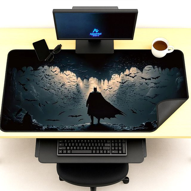 BERTALANFFY Premium Gaming Mauspad XXL in Schwarz, B/T: 1400 x 600 mm, 5 mm Dicke - Bild 1