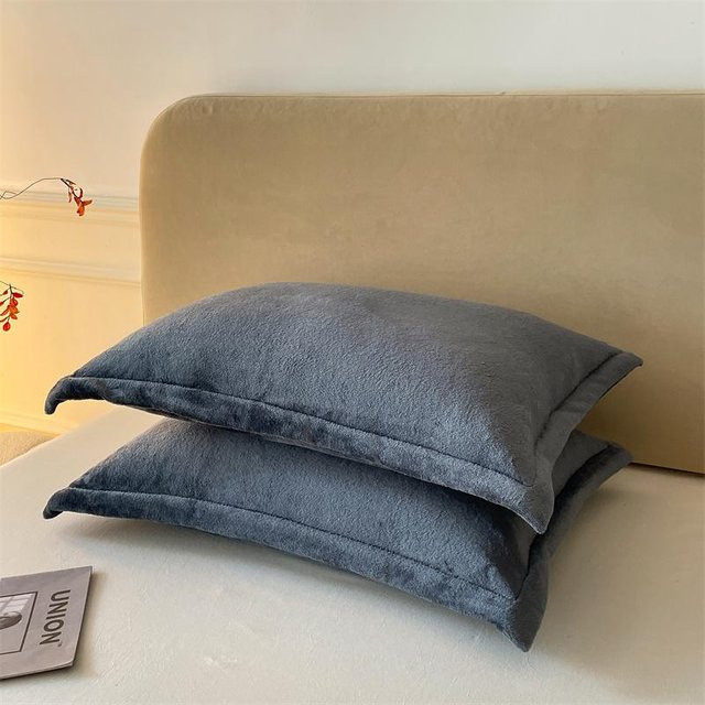 Yiran Furniture Kissenbezug aus Samt in Grau, 2er-Set, rechteckig, B/H: 48 x 74 cm - Bild 1