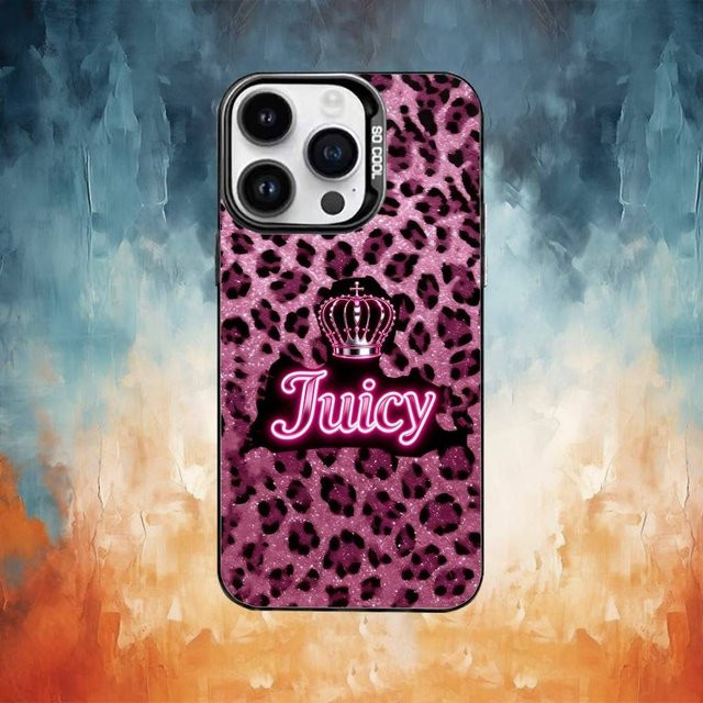 Juicy Couture Handyhülle in Silber für iPhone 17 16 15 14 13 12 11 Pro Max Plus und iPhone 17 Air - Bild 1