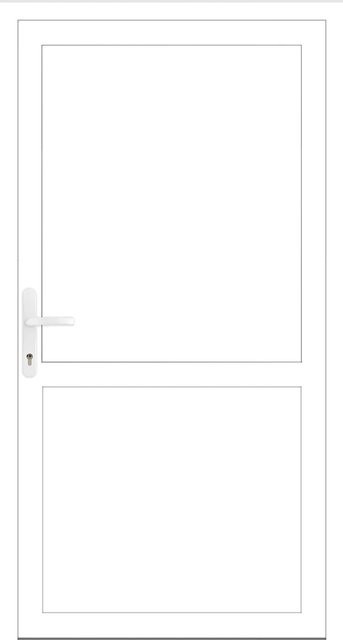 Aluminium-Nebeneingangstür PANTO Weiß, Anschlag Links, B: 98 cm, H: 198 cm - Bild 1