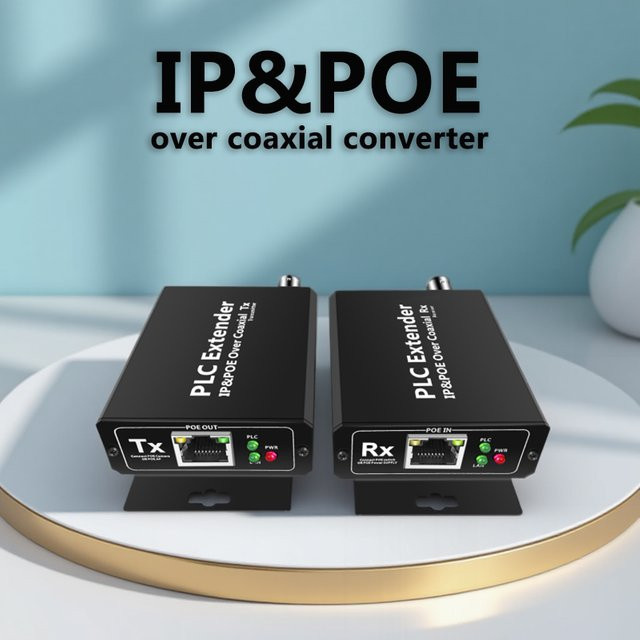 ORLACO PoE over Coax Extender EOC Strom- und Datenübertragung über RG59 Koaxialkabel in Schwarz - Bild 1