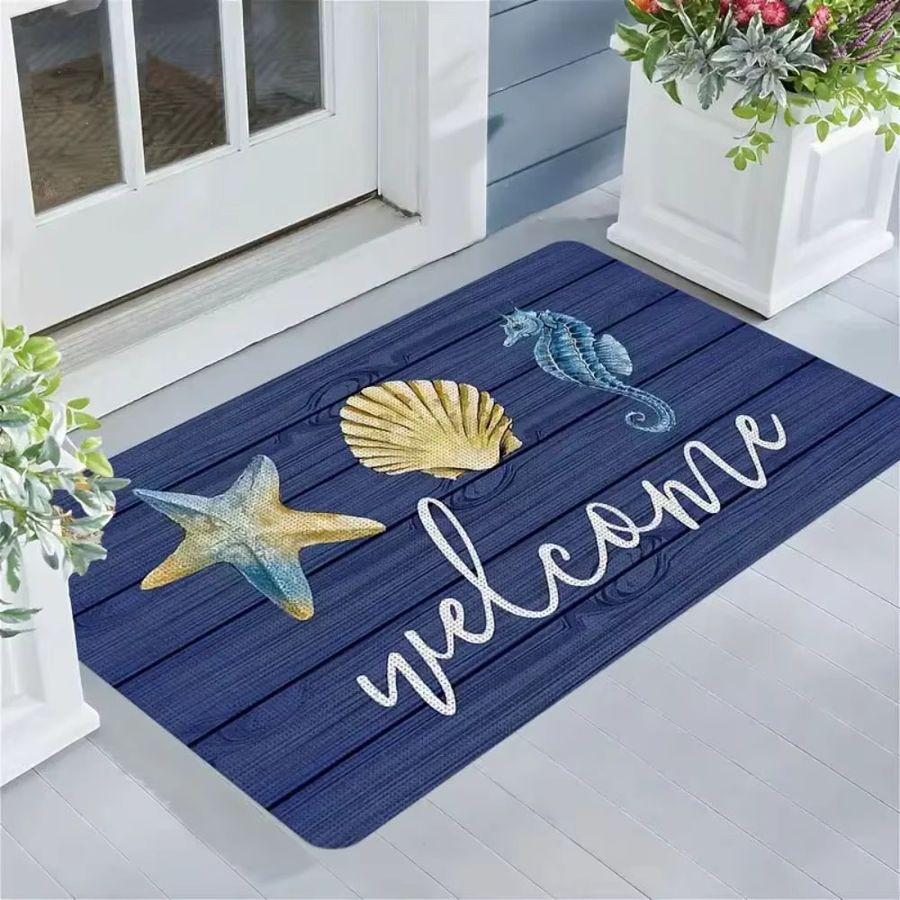 VIKAMA Ocean Breeze Fußmatte für Eingangsbereich und Badezimmer, weich und schallabsorbierend - Bild 2