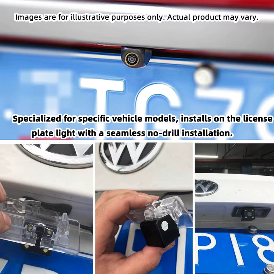 QXNY Rückfahrkamera mit 170° Weitwinkel und AHD 1080P/720P für Toyota Highlander Hiace Kluger 2009-2013, Schwarz - Bild 3