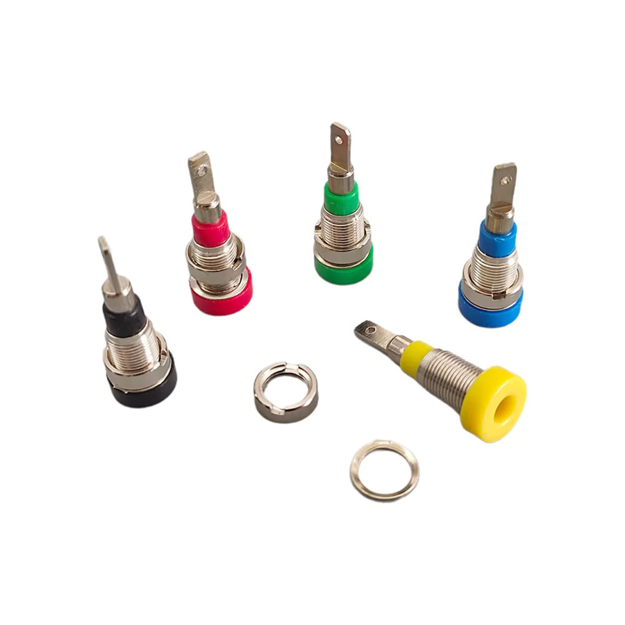 5 oder 10 Stück Bananenstecker Weiblich 2mm Panel Mount Testbuchsen in Rot für Hochspannung Netzteil Terminals - Bild 2