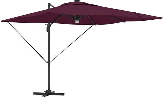 vidaXL Roma Sonnenschirm aus Aluminium und Polyester in Rot, B/T/H: 286 x 284 x 270 cm - Bild 1