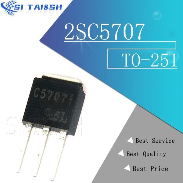 20 Stück Si Tai&SH Transistor 2SC5707 TO-251 in Schwarz - Bild 1