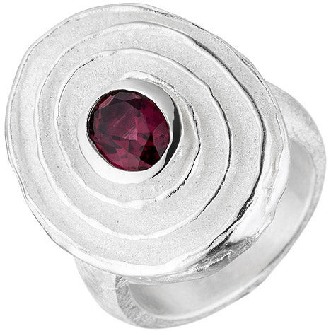 Colfem Ring 925 Silber, Rhodolith, Rubin, Damen, Größe 56 - Bild 1
