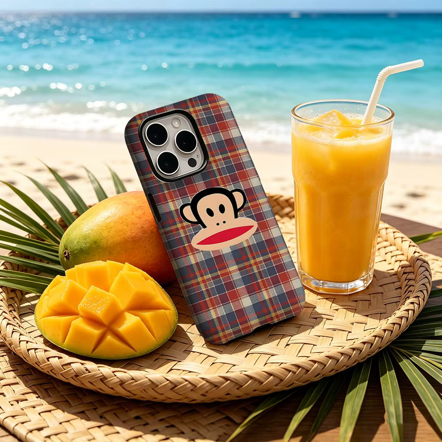 CaseChic MagSafe Schutzhülle für iPhone 17 16 15 14 Plus Pro Max mit Paul Frank Kariertem Design in Multicolour und Stoßfestem Bumper - Bild 2