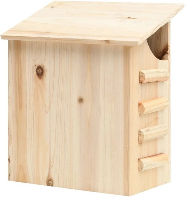 vidaXL Fledermauskasten aus Massivholz in Braun und Beige, B/T/H: 30 x 20 x 38 cm - Bild 1