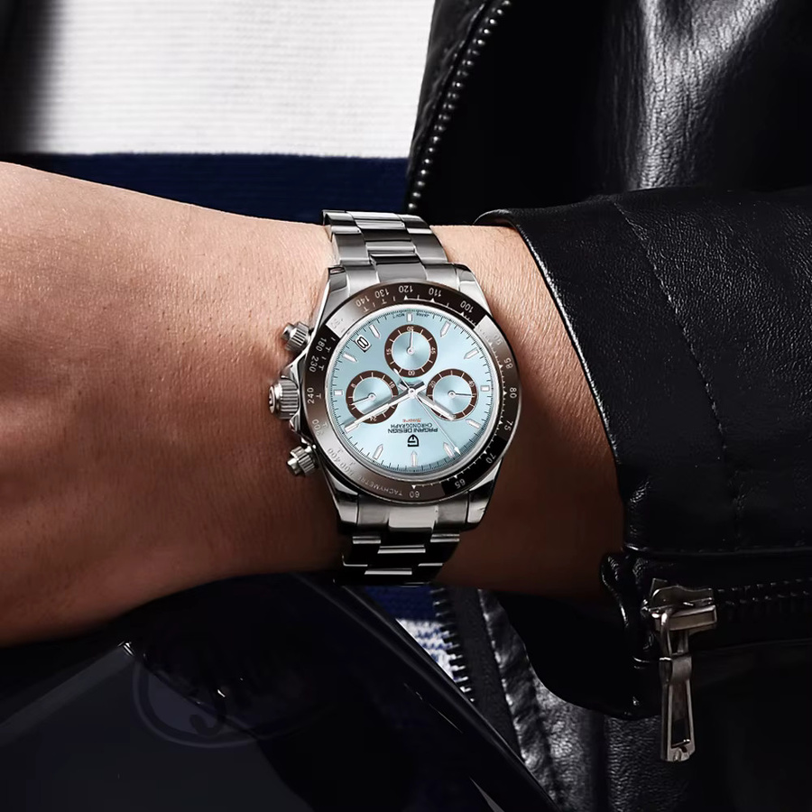 PAGANI DESIGN Chronograph, Quarz, Edelstahl, Blau, Herren - Bild 2