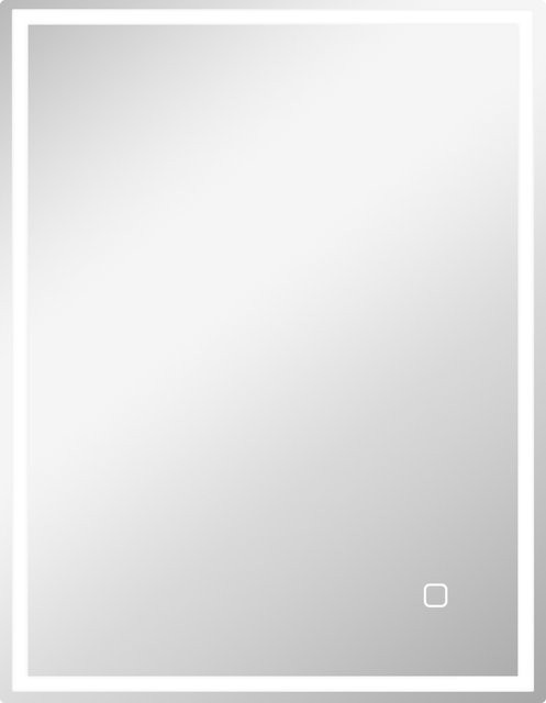 HOMCOM Badezimmerspiegel mit LED-Beleuchtung, Memory-Funktion und Touchschalter, Silber - Bild 1