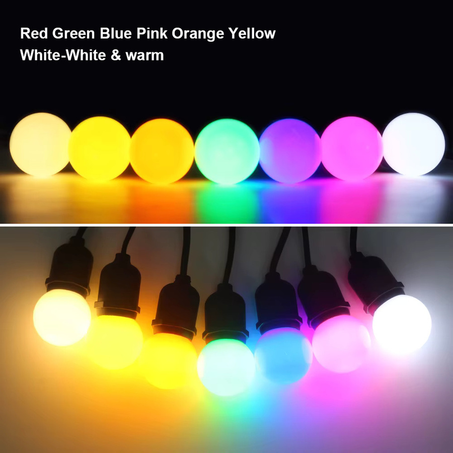 2er-Set bunte LED-Dekolampen PARKSON G45 E27 Multicolour für Innenbereich - Bild 3